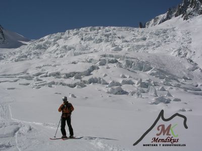 Esquiando el Valle Blanco, Chamonix.
